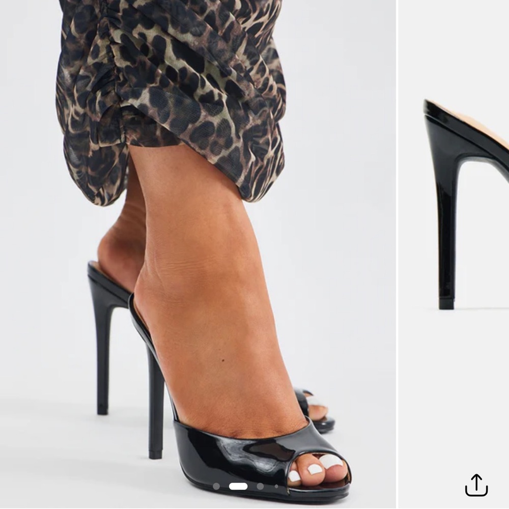 Fashion Nova Just for Me Heeled Sandal Black